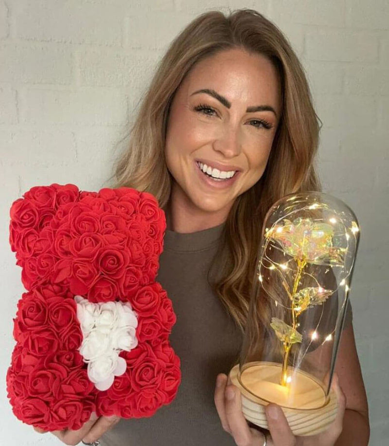 Urso de Rosas Forever Love - Oferta Especial