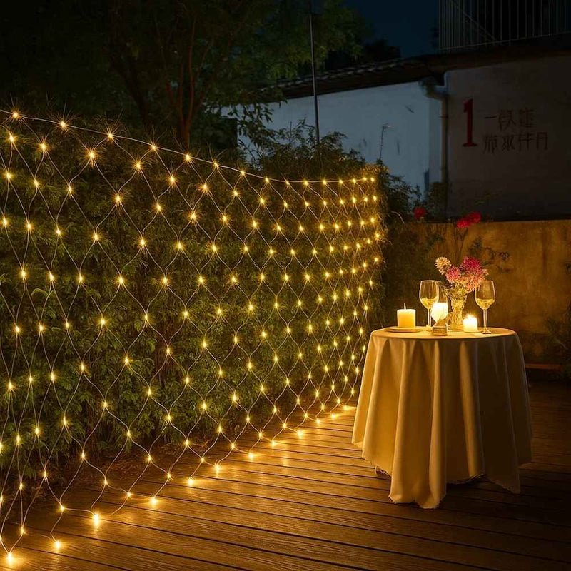 Pisca Pisca Rede de Leds Natalinos - Ilumine Exteriores