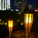 Tocha LED Solar de Bambu - Ilumine Exteriores
