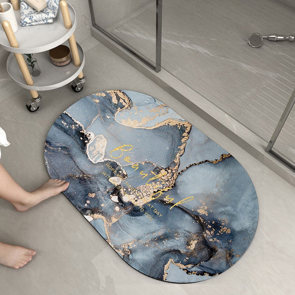 Tapete de Banheiro Arredondado - Swan Bathroom