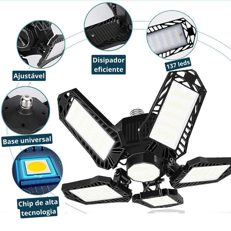 Lâmpada Dobrável 80W - Garagem e Interiores - Swanlight